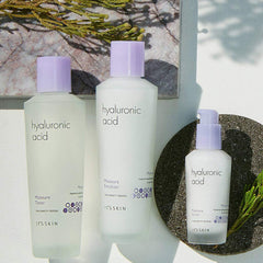 It's SKIN Hyaluronic Acid Moisture Emulsion on skin delivering soft dewy glow
