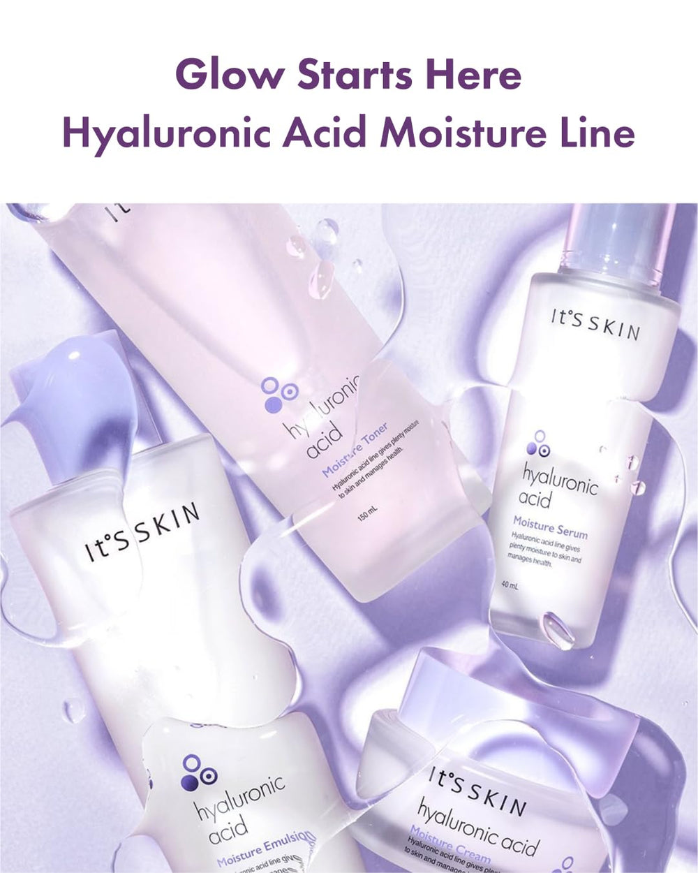 It'S SKIN Hyaluronic Acid Moisture Emulsion packaging and 5-oz size for everyday moisture