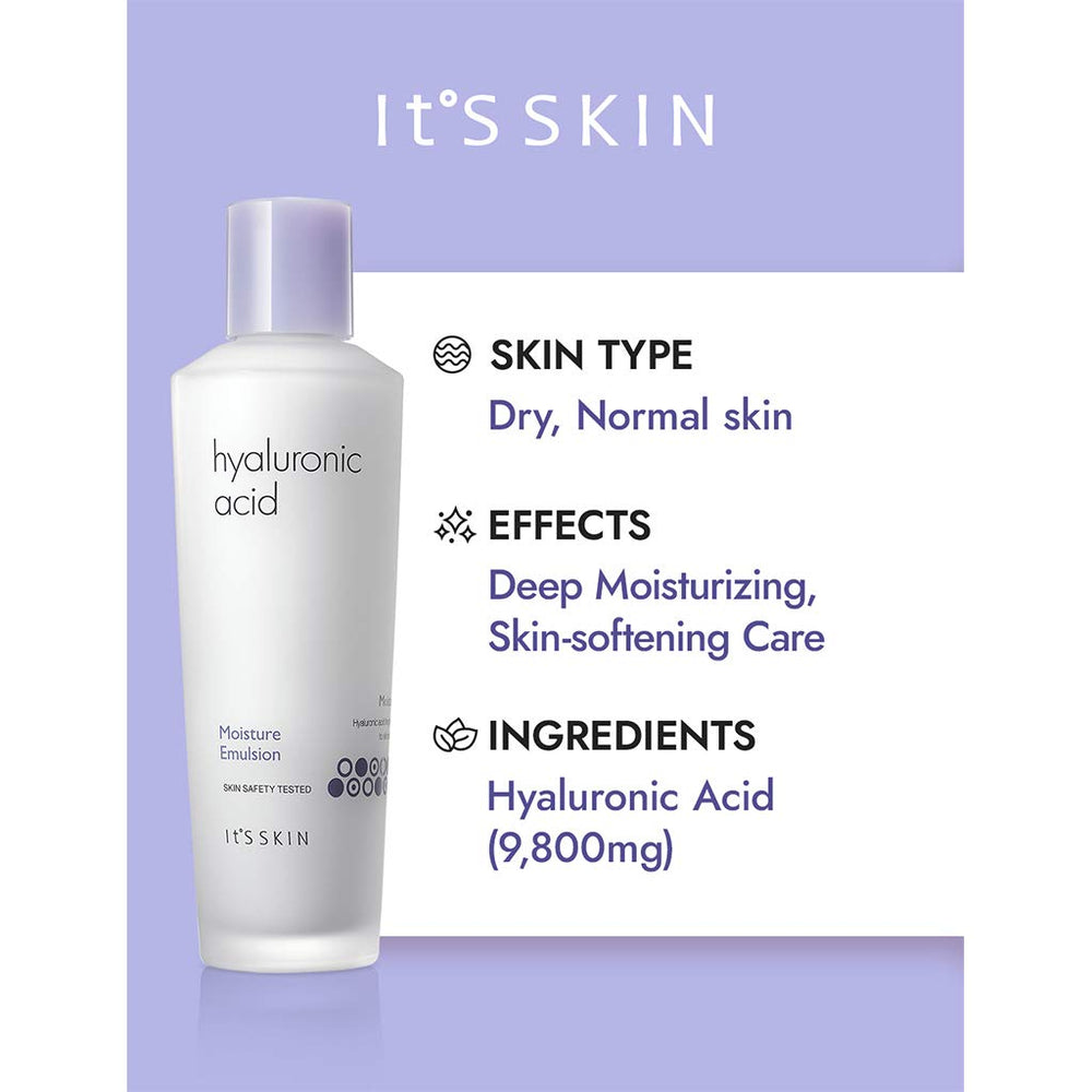 It's SKIN Hyaluronic Acid Moisture Emulsion pump enabling easy daily hydration