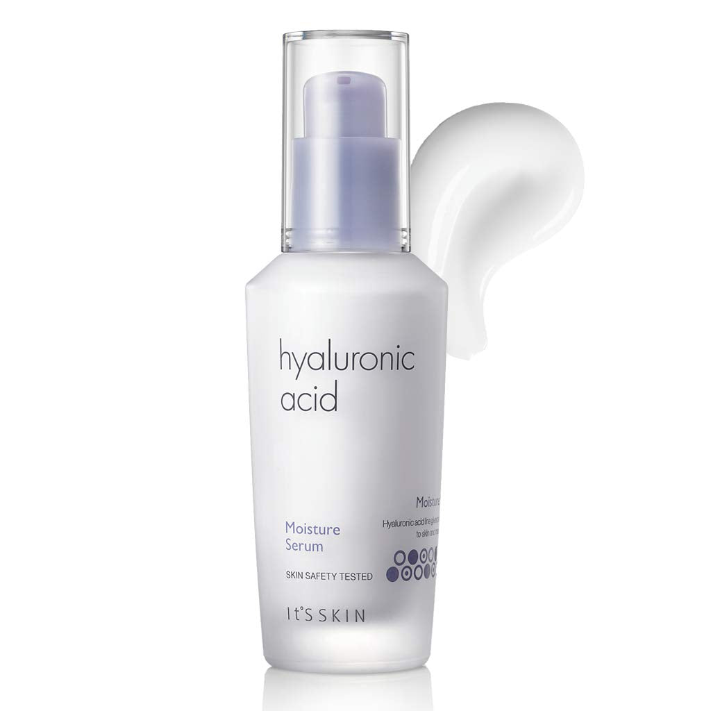 It's Skin Hyaluronic Acid Moisture Serum bottle with pump delivering lasting hydration