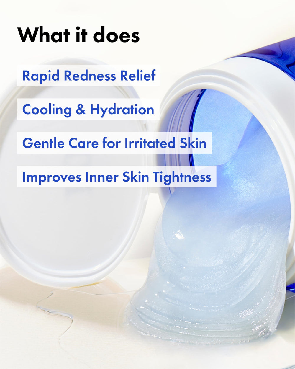 Its Skin Li Calming Jelly Pad face application close-up