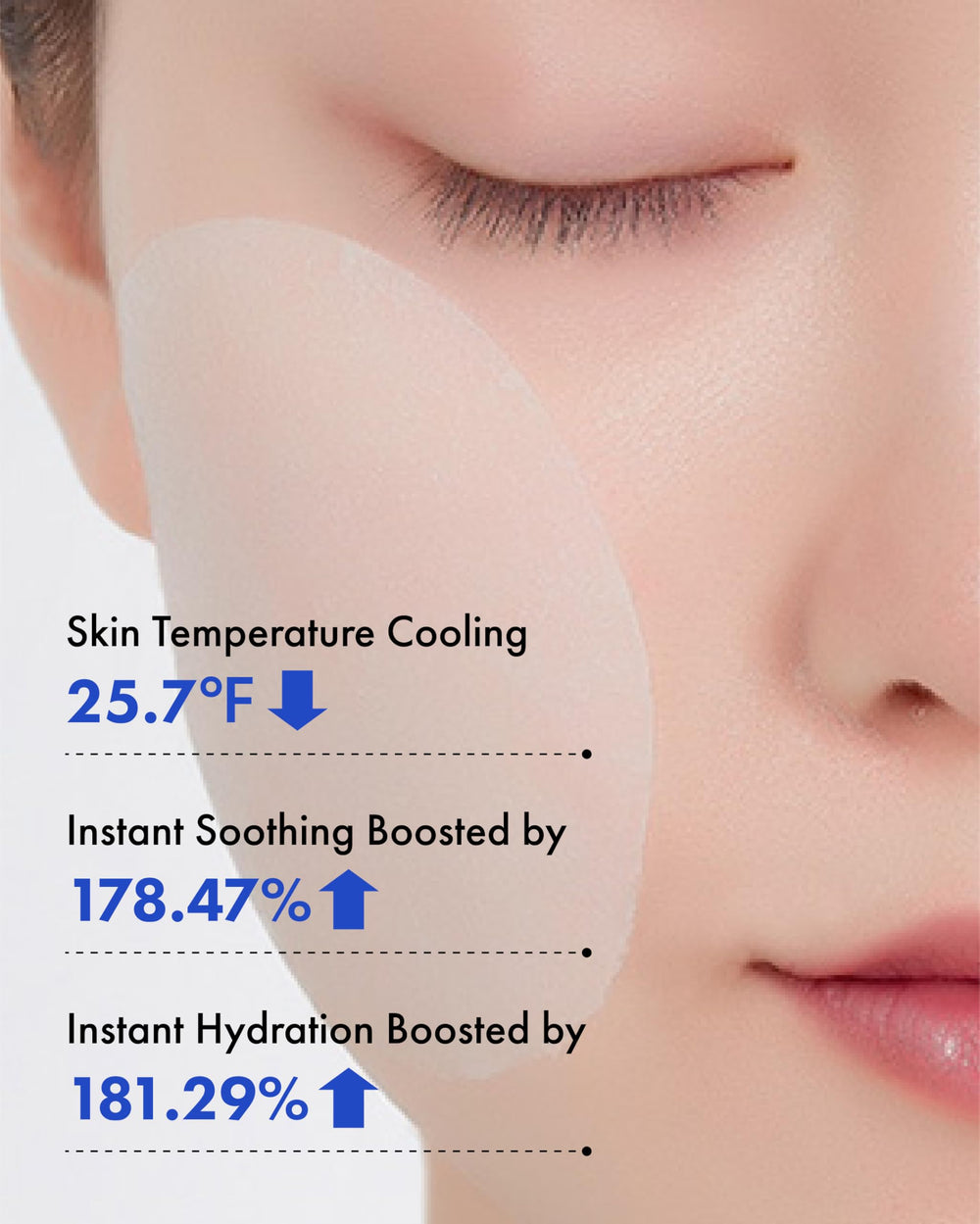 Its Skin Li Calming Jelly Pad moisture-saturation close-up for hydrated skin