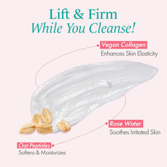 Closeup of oat peptides in Its SKIN peptide cleansing foam
