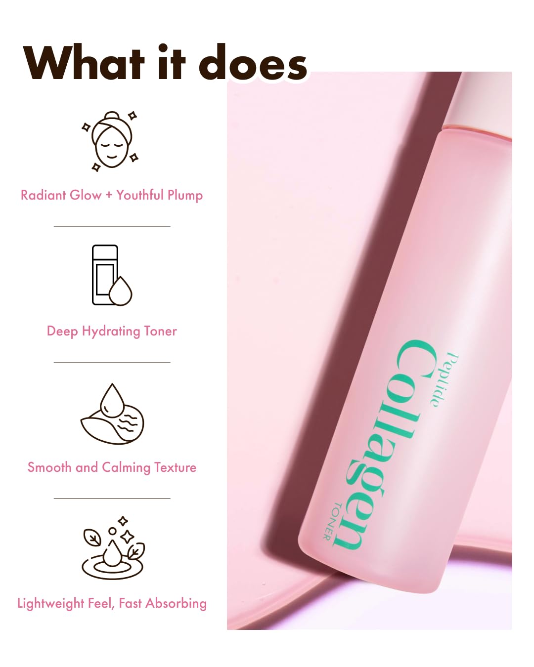 It's Skin Peptide Collagen Toner dispenser demonstrates easy daily use