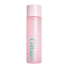 It's Skin Peptide Collagen Toner poured onto a cotton pad for application