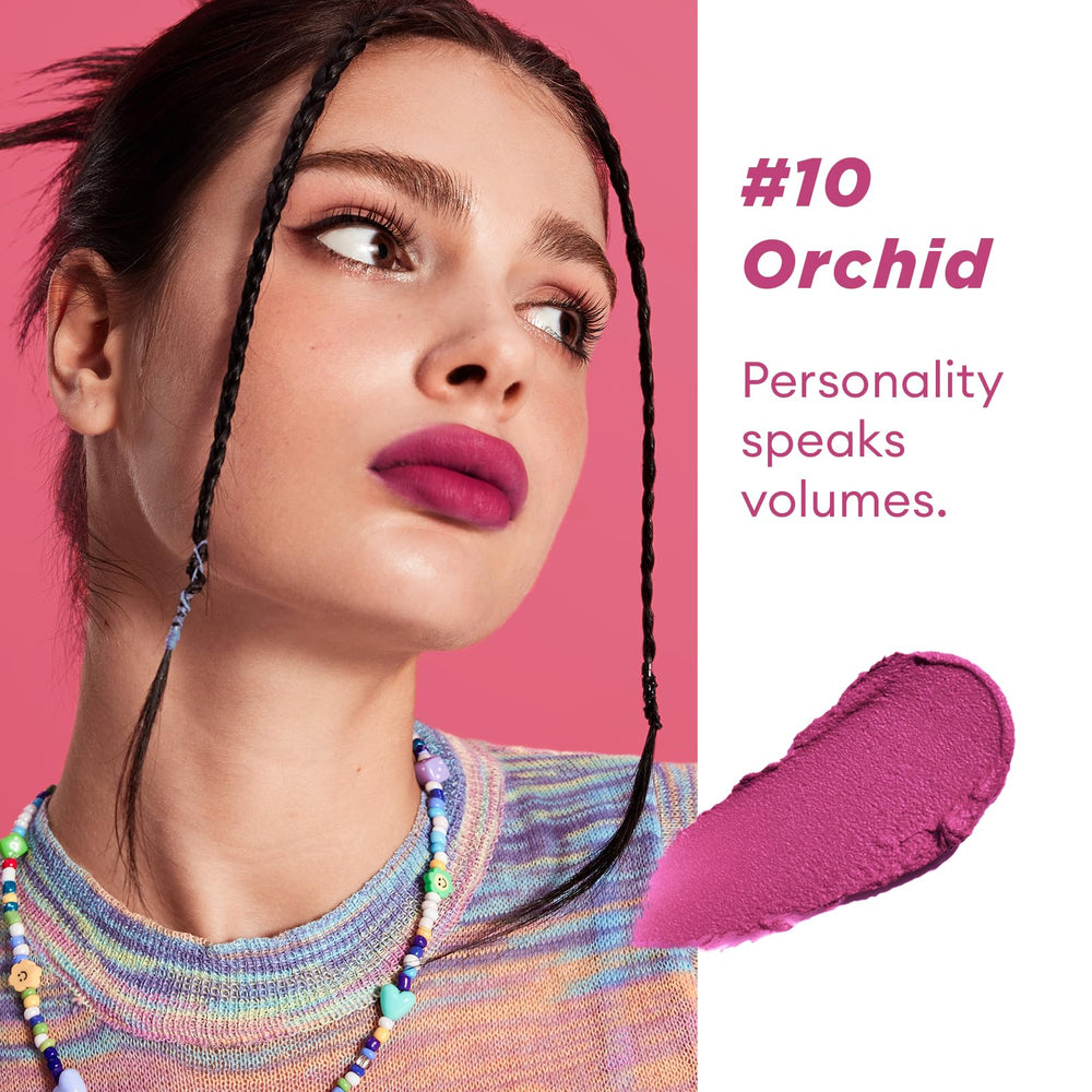 Matte finish texture on lips with ITY Lip Stain