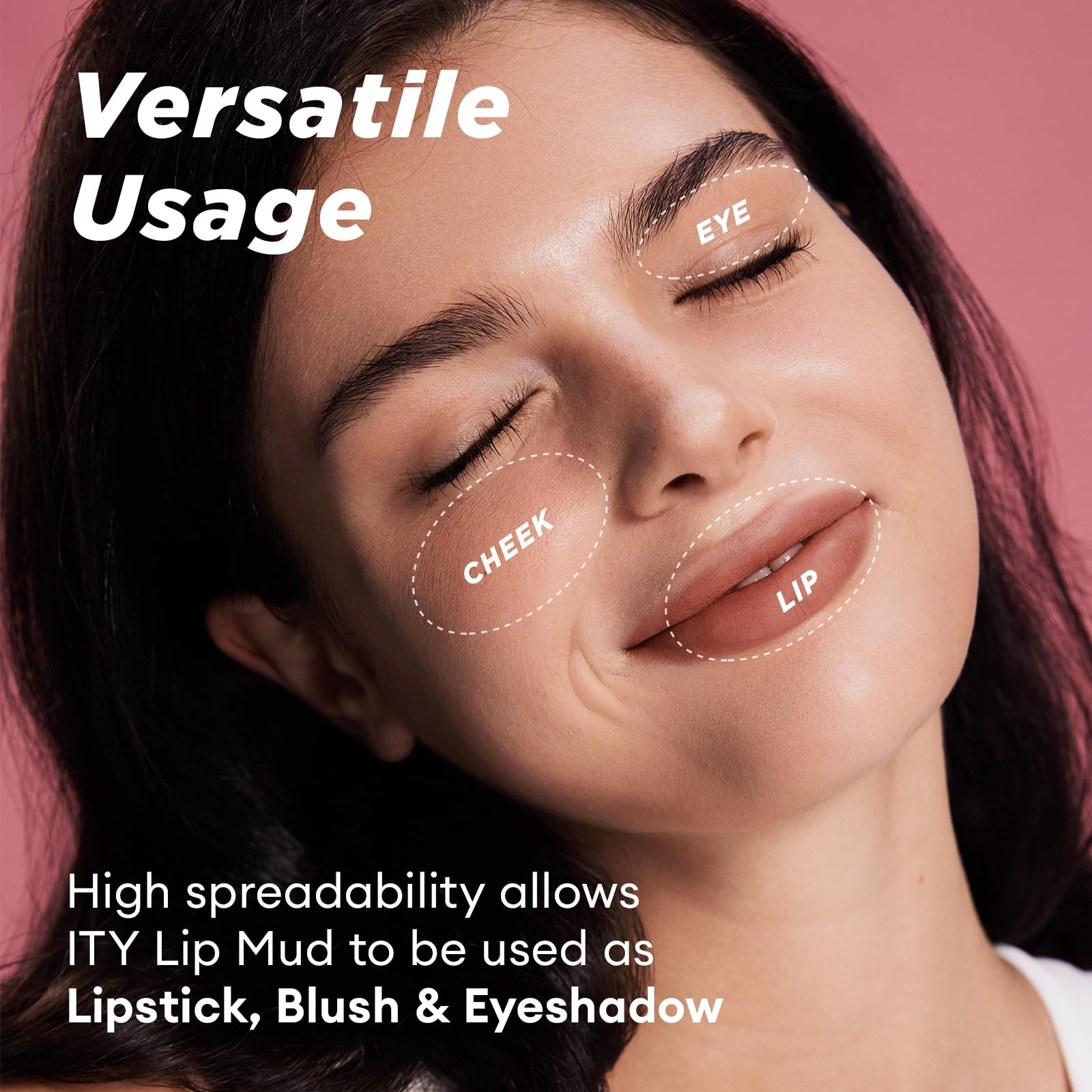 Close-up of ITY mud mousse texture for a smooth lip feel