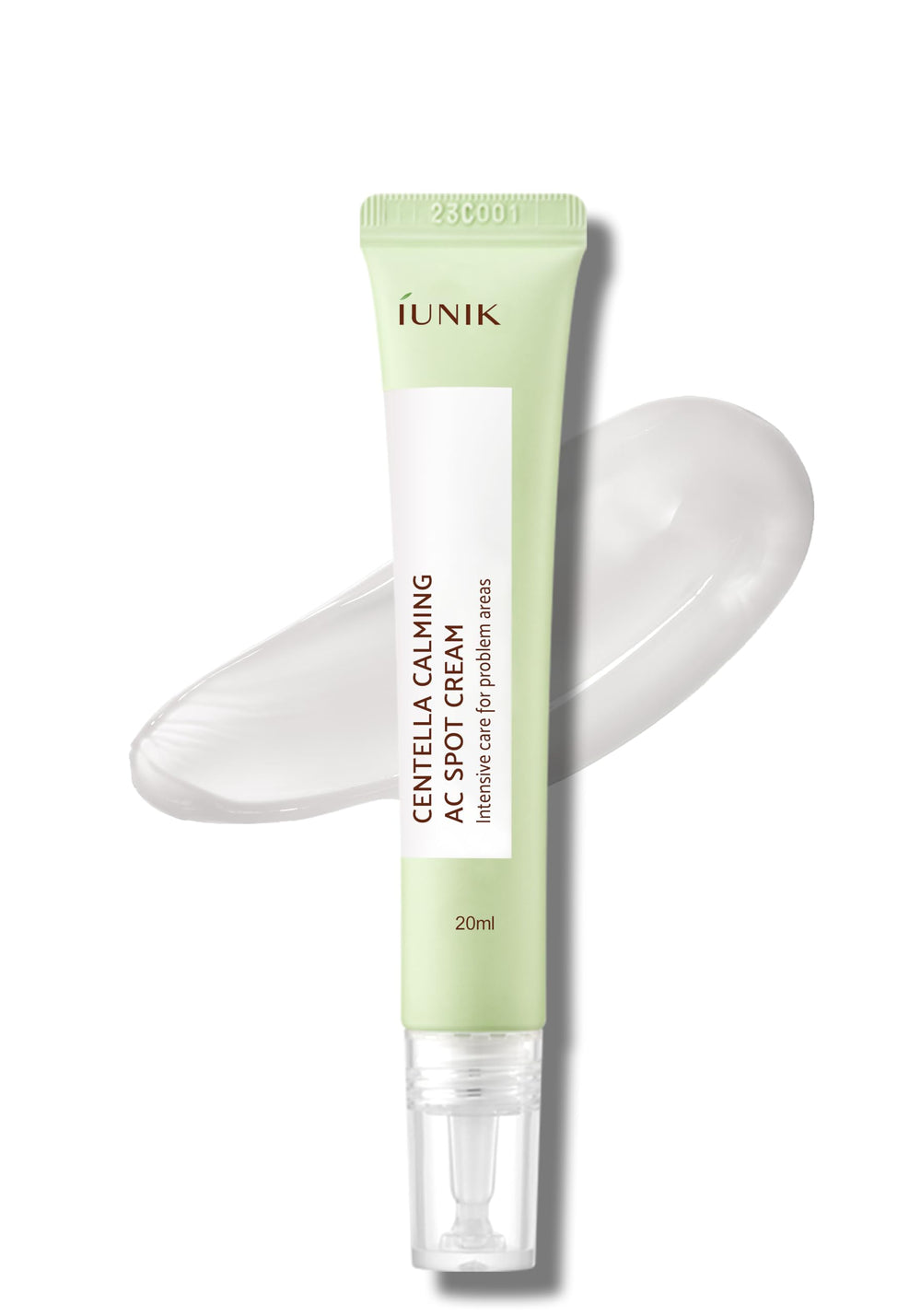 IUNIK 81% Centella calming gel bottle highlighting soothing acne support