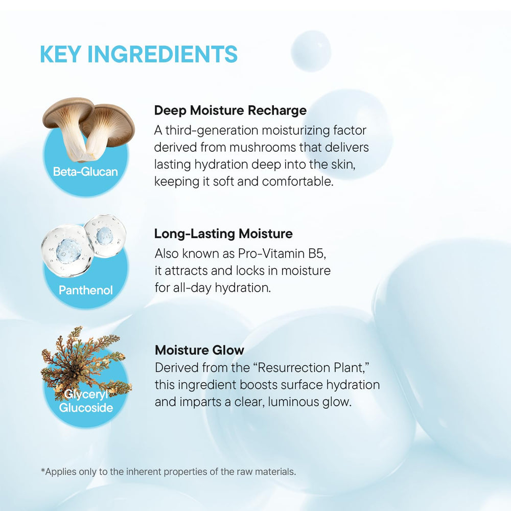 Texture closeup of IUNIK Beta-Glucan Barrier Milk Essence resembles milky non-greasy formula
