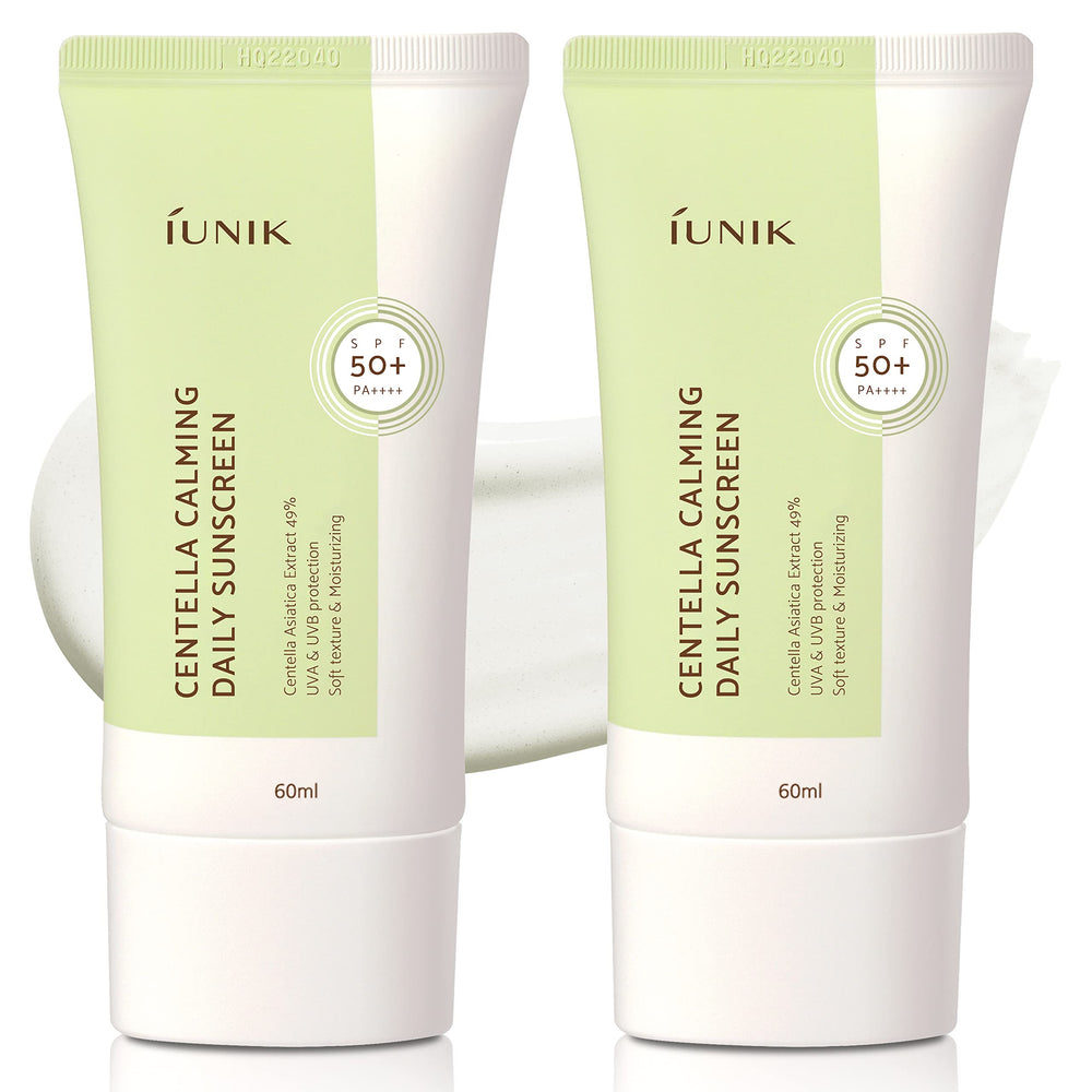 IUNIK Centella Calming Daily Sunscreen bottle with SPF 50+ PA++++ and matte finish