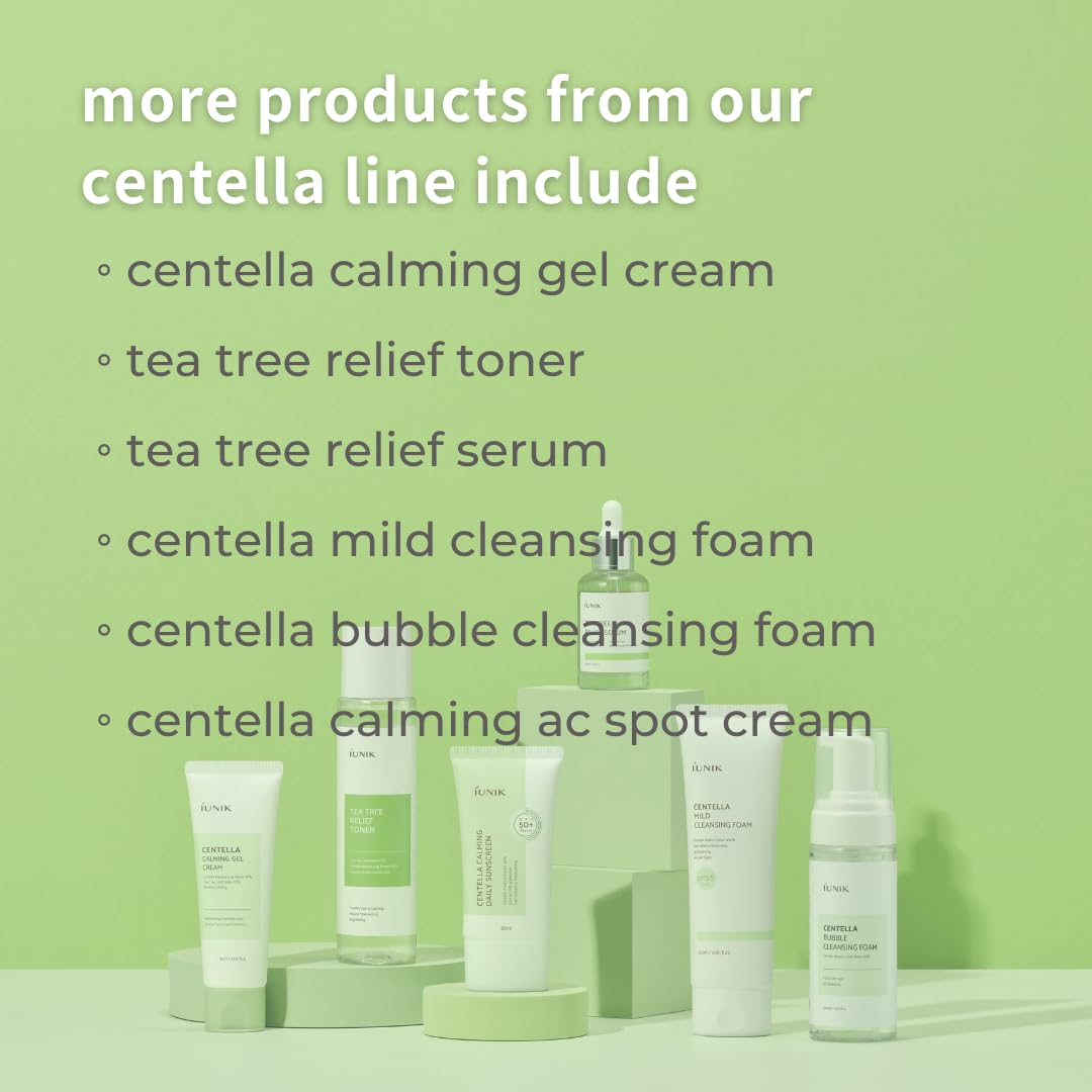 IUNIK Centella Calming Daily Sunscreen dries to a matte finish under makeup