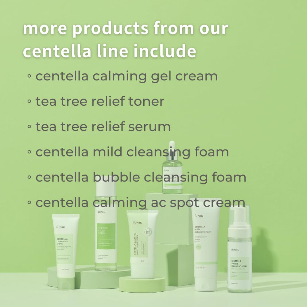 IUNIK Centella Calming Daily Sunscreen dries to a matte finish under makeup
