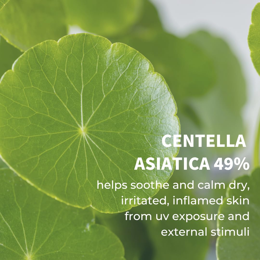 IUNIK Centella Calming Daily Sunscreen shows no white cast after application