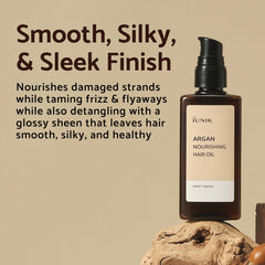 IUNIK hair after use showing enhanced shine and frizz control