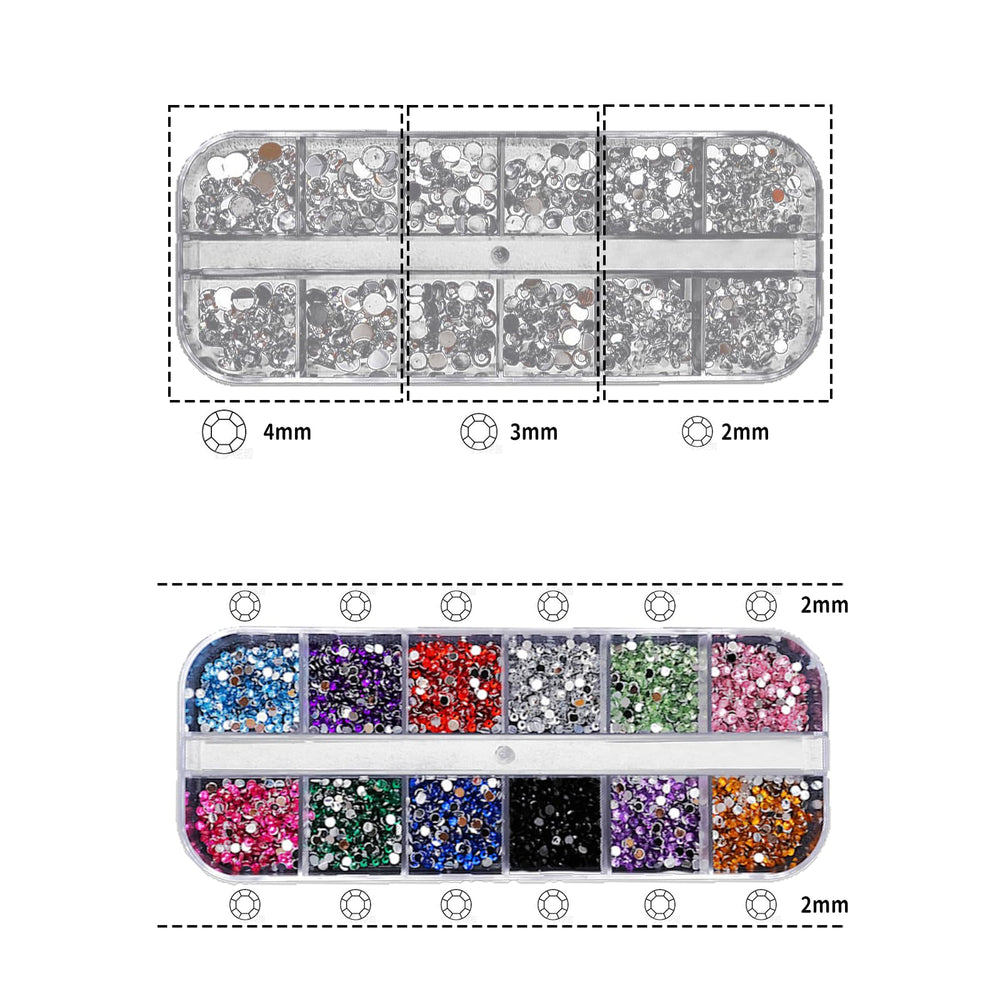 IVICOO rhinestones 2000 uniform-color 2mm for vibrant color accents.