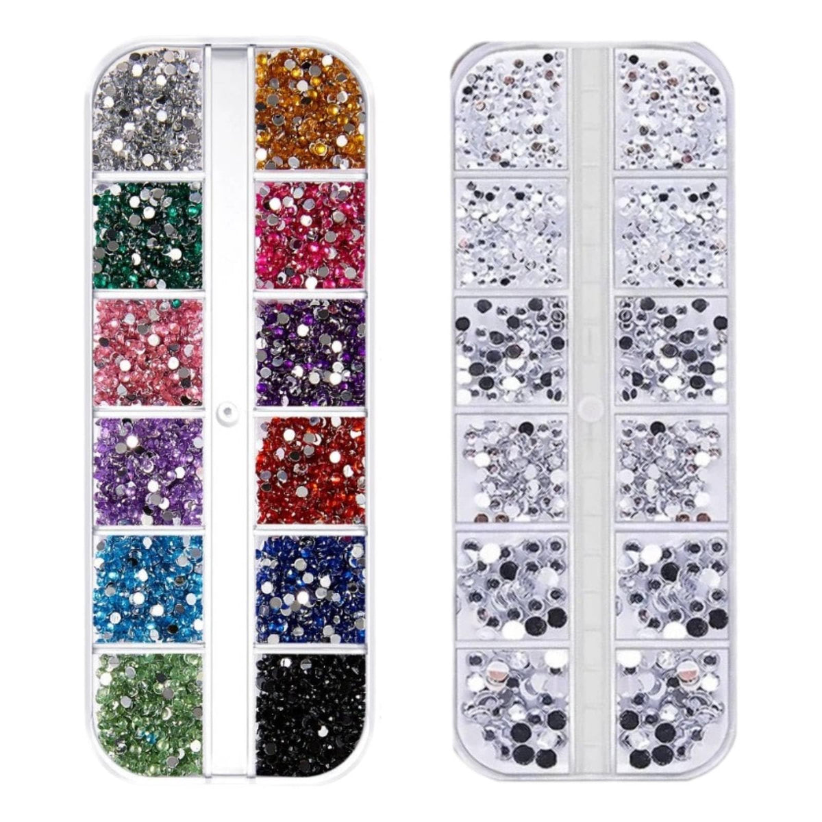 IVICOO rhinestones 800 mixed-size silver 3-5mm add metallic sparkle to designs.