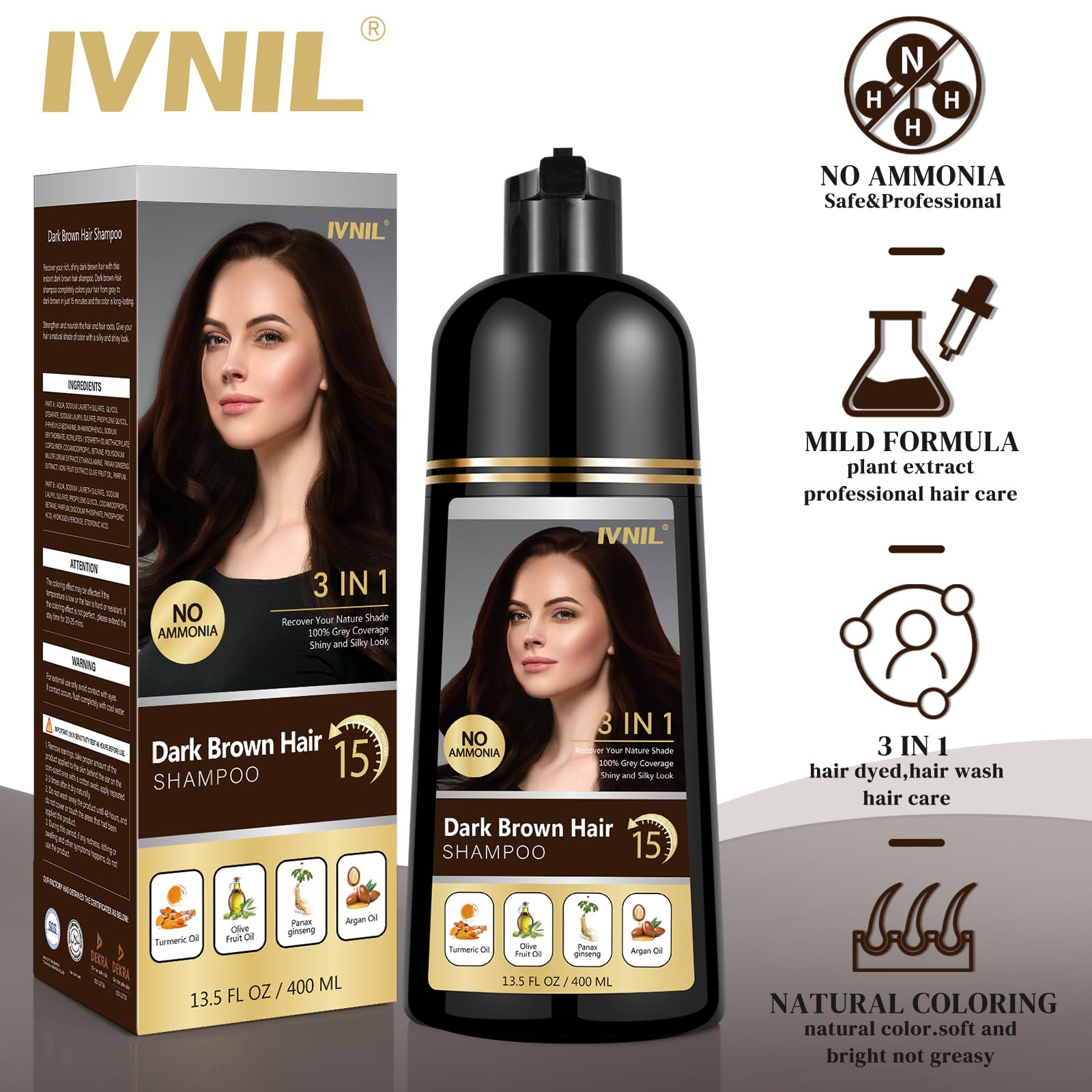 Ivnil herbal extracts suggest nourishment for healthier-looking hair