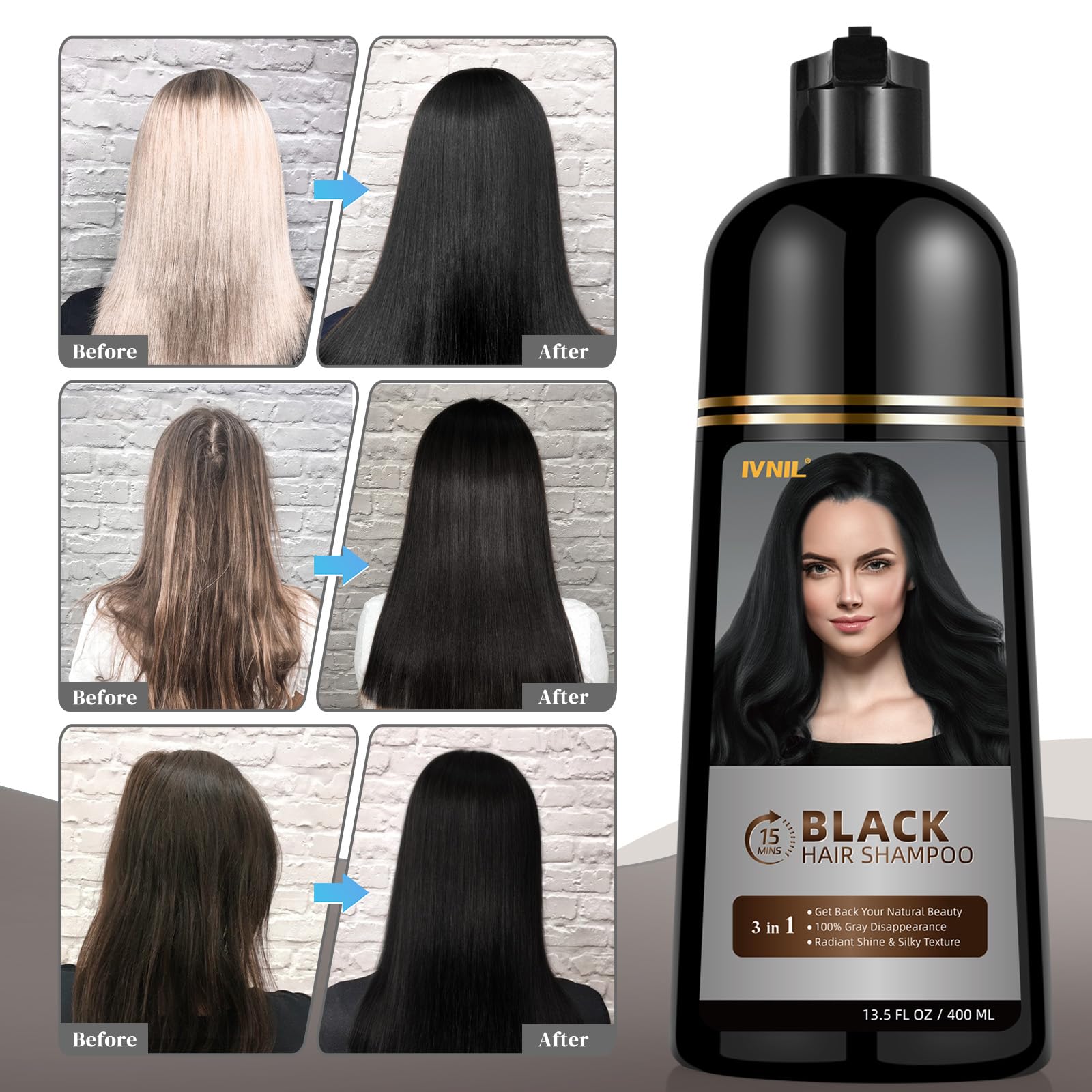 Ivnil leaves hair soft, silky, and shiny after use.