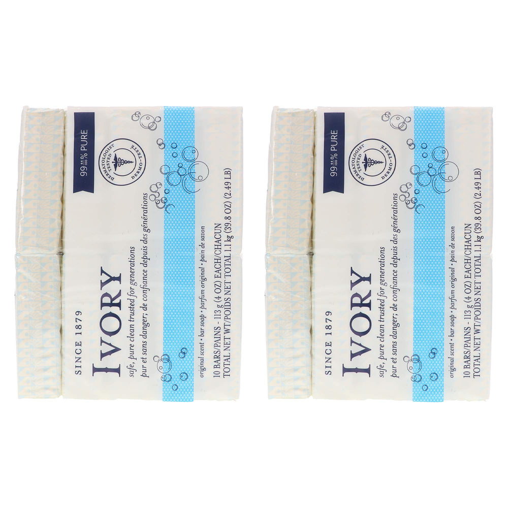 Ivory Aloe bath bar front view with refreshing scent.