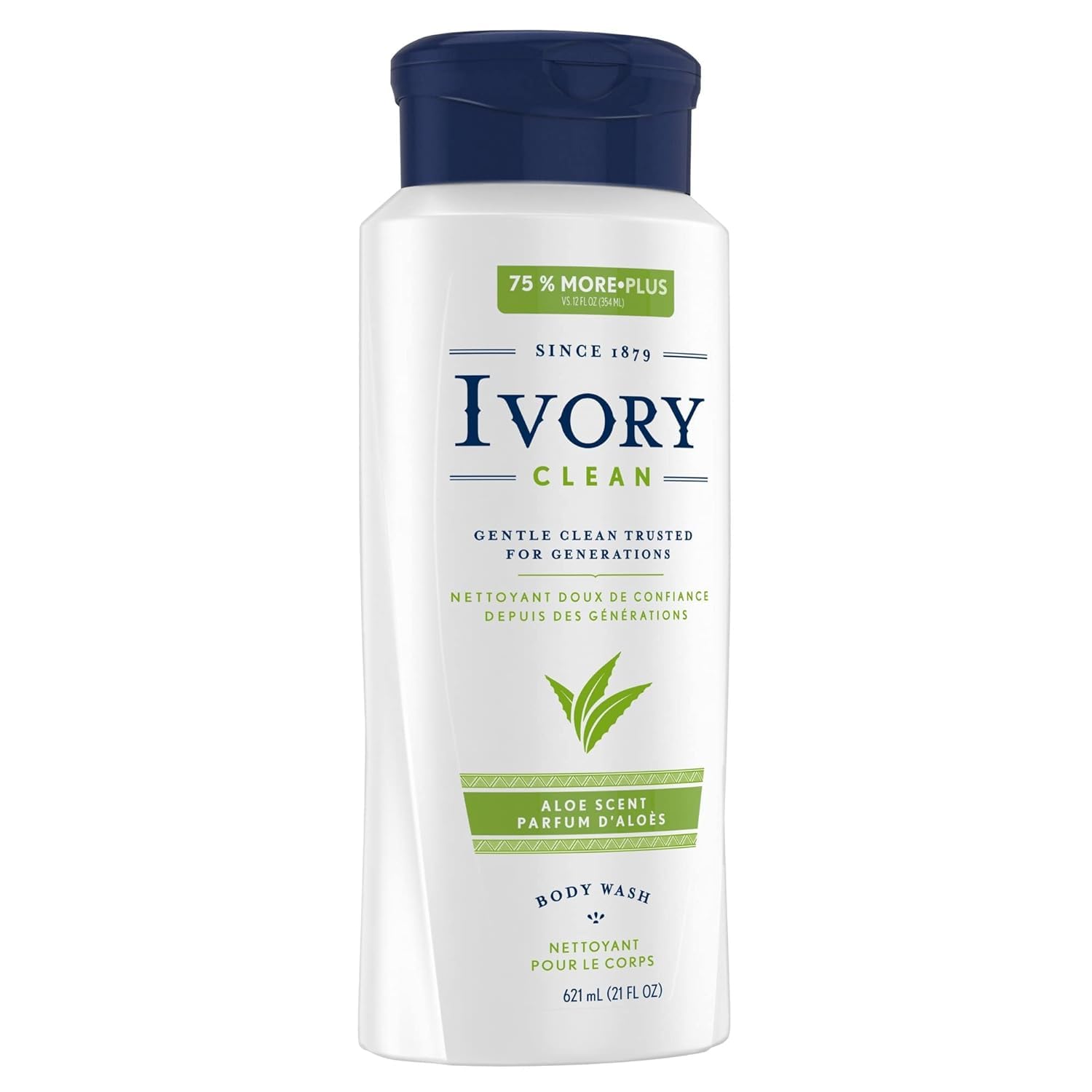 Ivory Aloe Scented Body Wash bathroom shelf pack showcases family-friendly care
