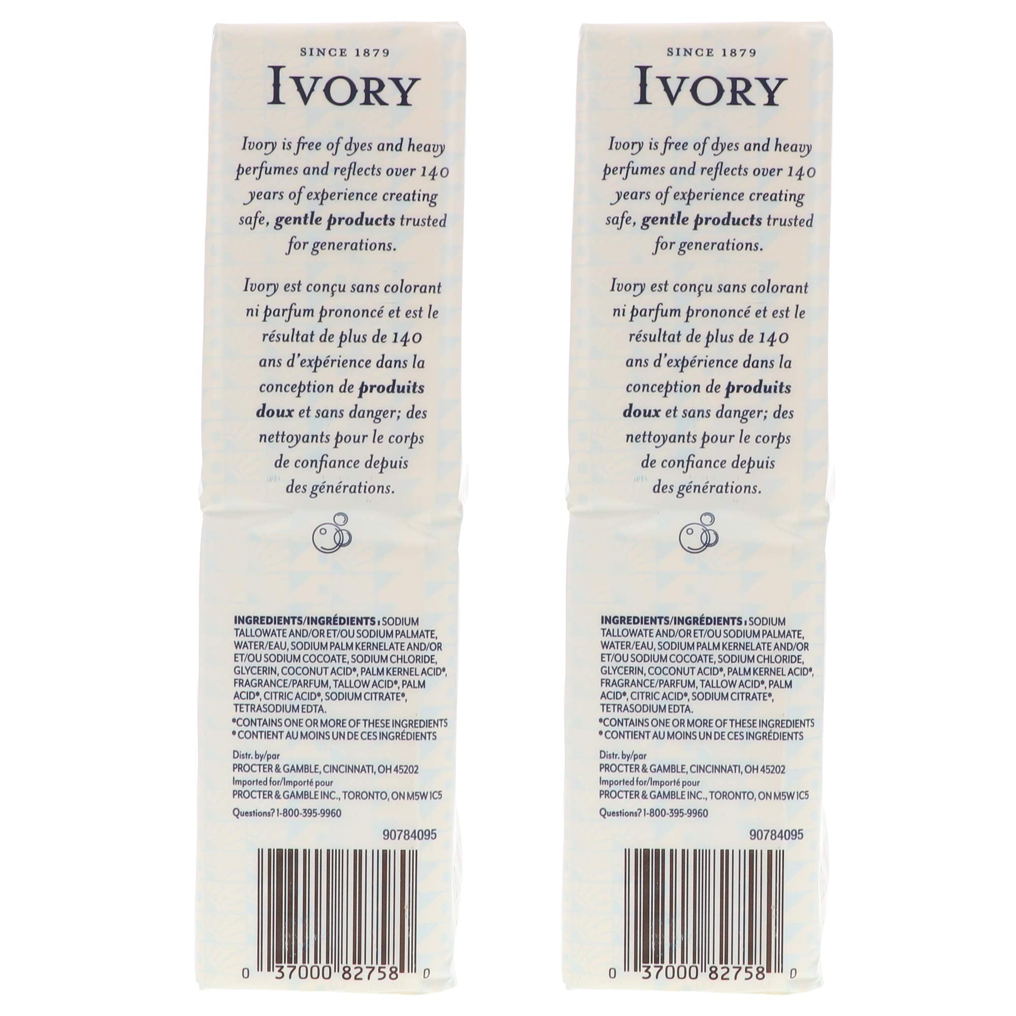 Ivory bar soap close-up shows rich lather texture.