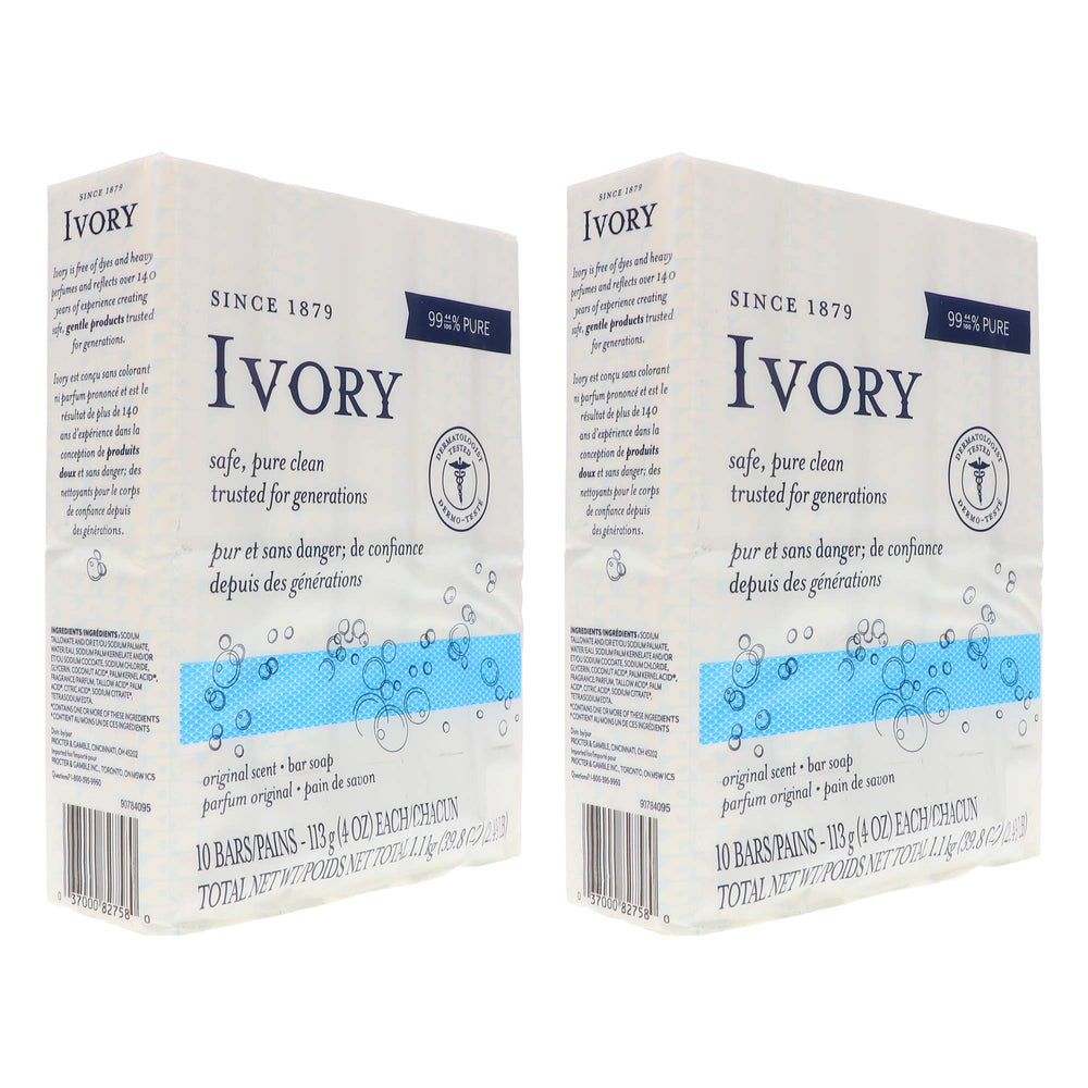 Ivory Original bar floating in water for easy rinse.