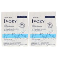 Ivory Original bath bar front view, free of heavy dyes and perfumes.