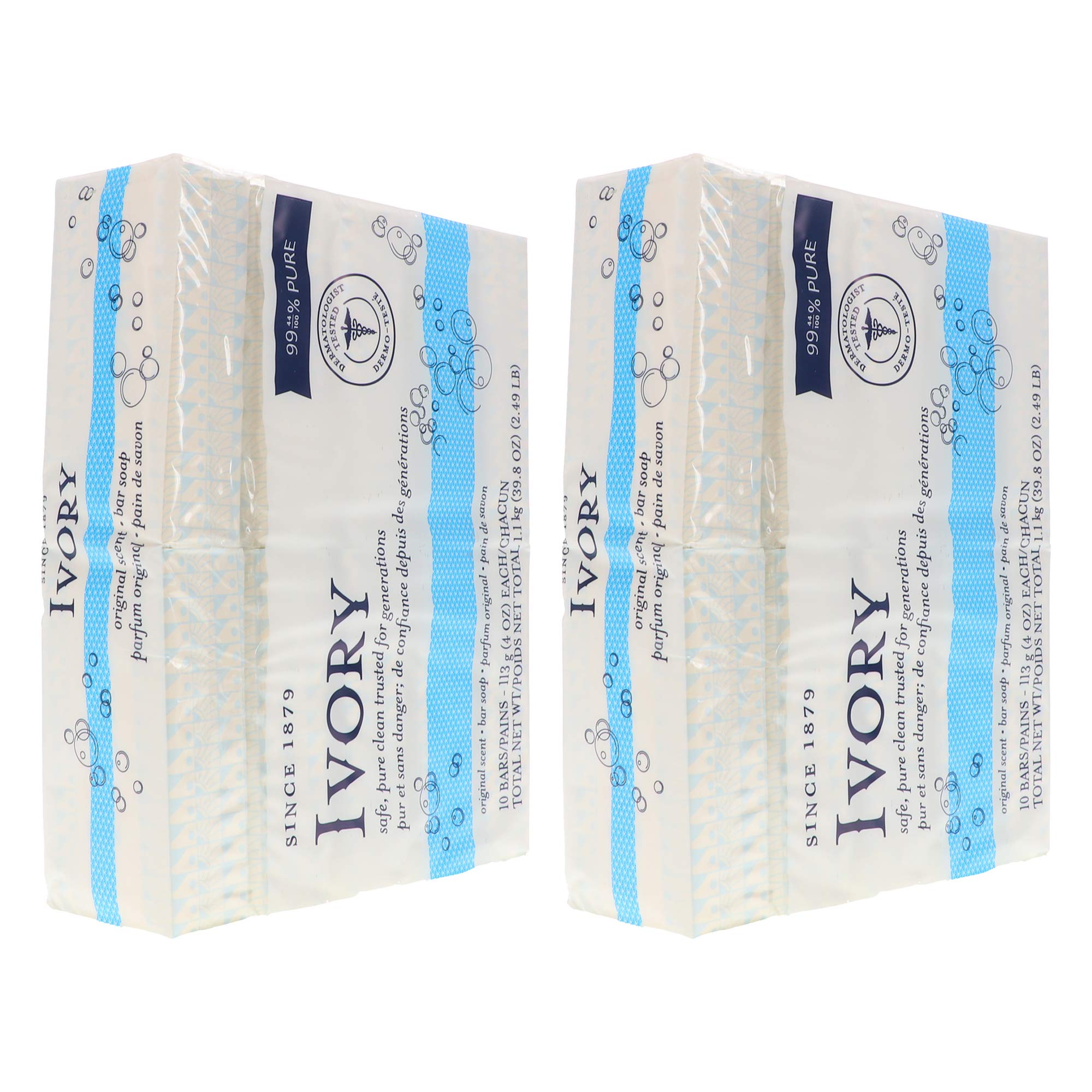 Ivory Original bar side view showing gentle cleansing.