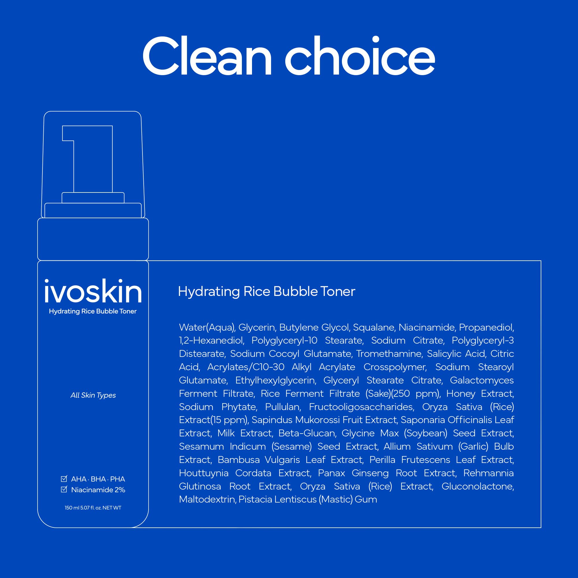IVOSKIN Rice Milky Bubble Mask daily-use comfort and balance for skin