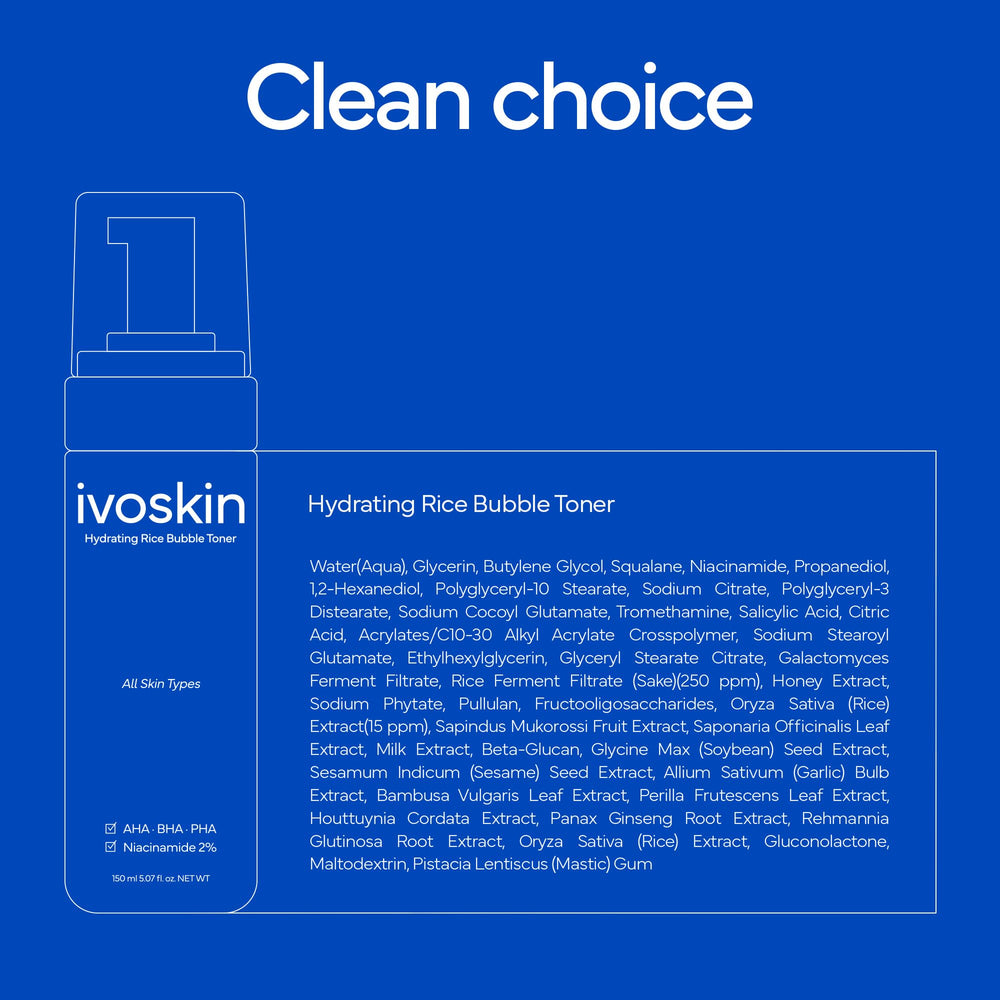 IVOSKIN Rice Milky Bubble Mask daily-use comfort and balance for skin