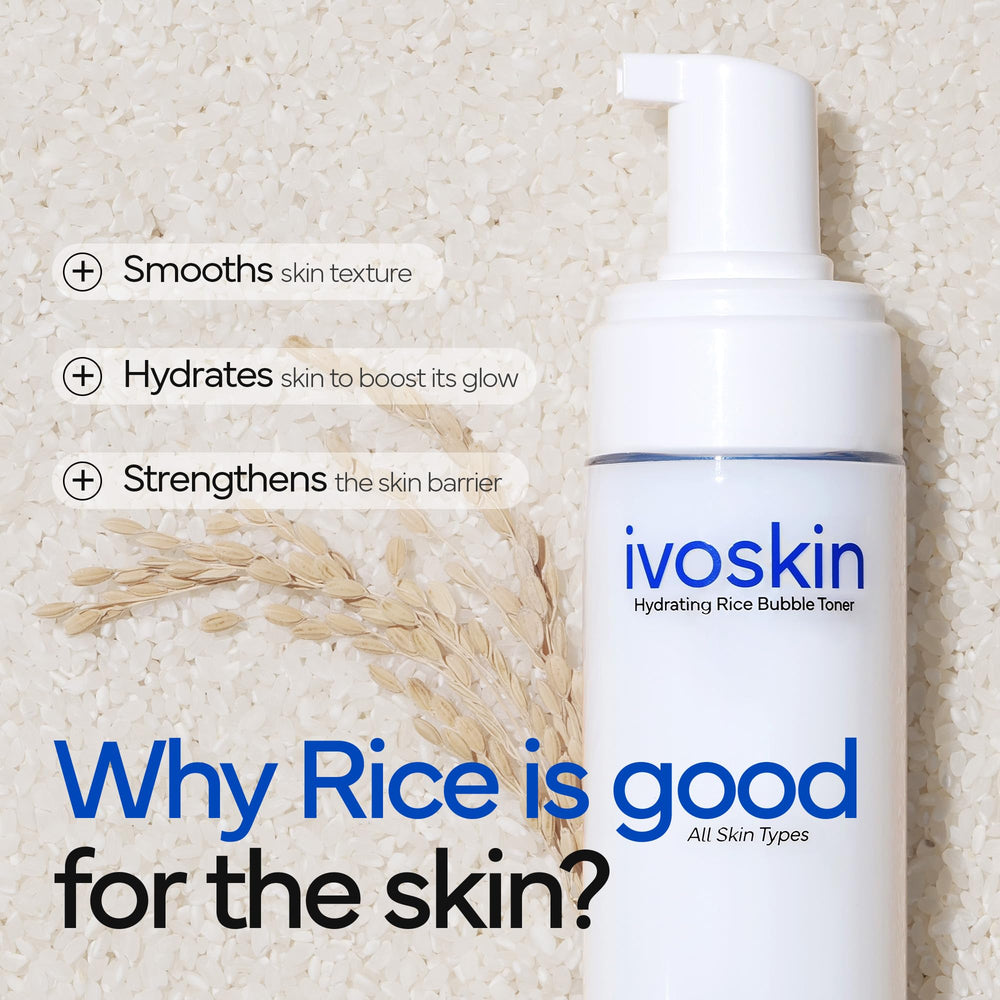 IVOSKIN Rice Milky Bubble Mask hydration supports a balanced barrier