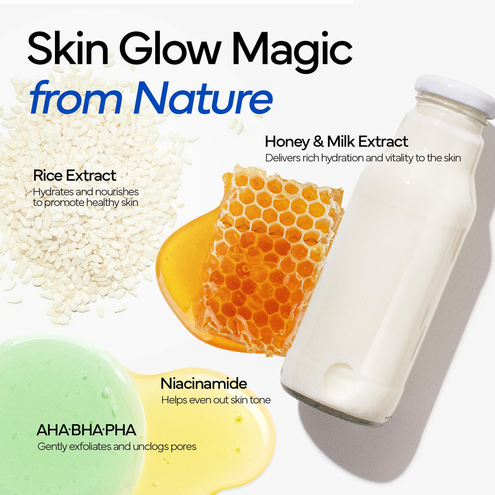 IVOSKIN Rice Milky Bubble Mask preps skin for makeup with a smooth base