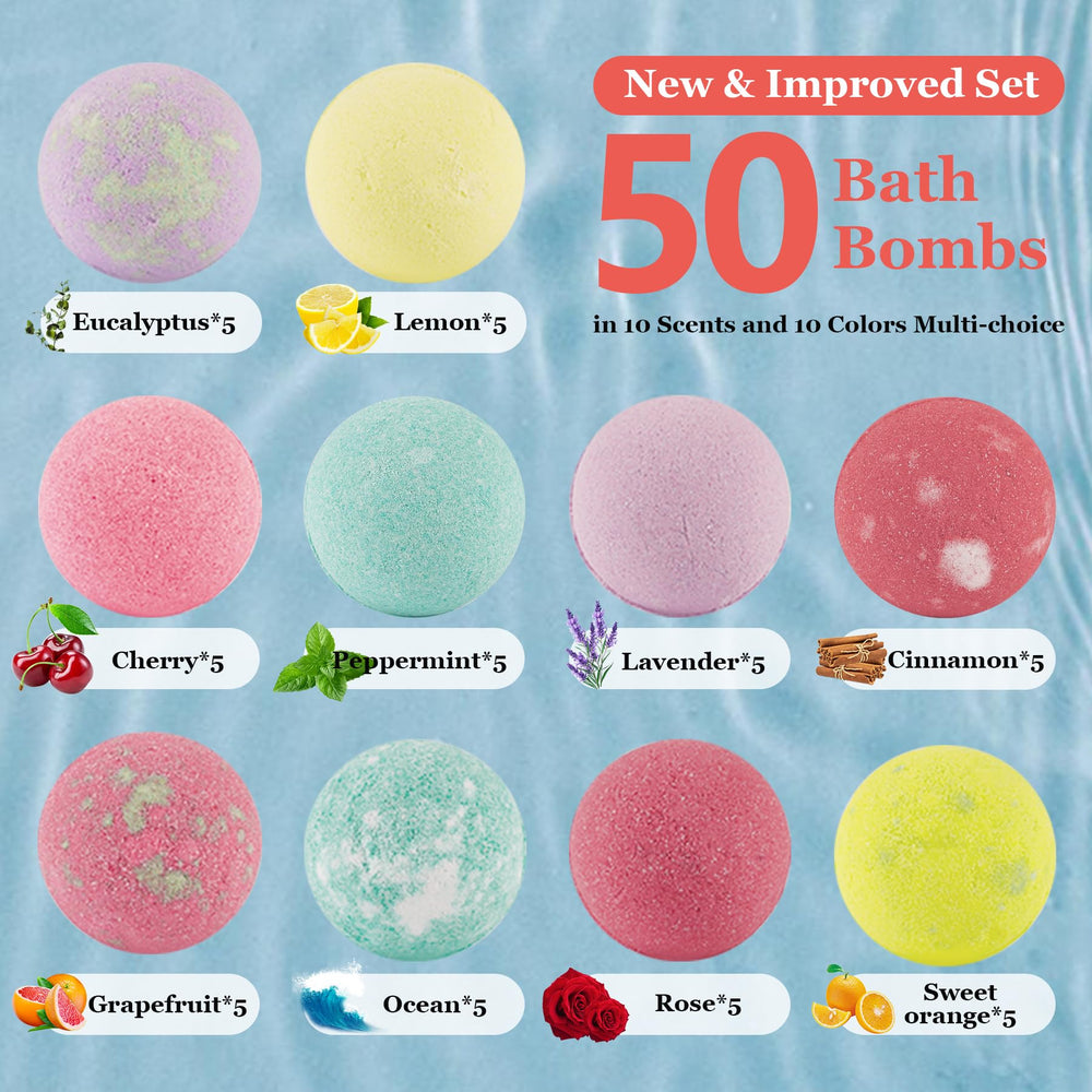 IvyWorkshop 50 piece bath bomb pack ready for home spa use