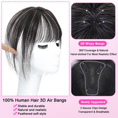 Iwig real human hair topper offers soft texture and natural movement.