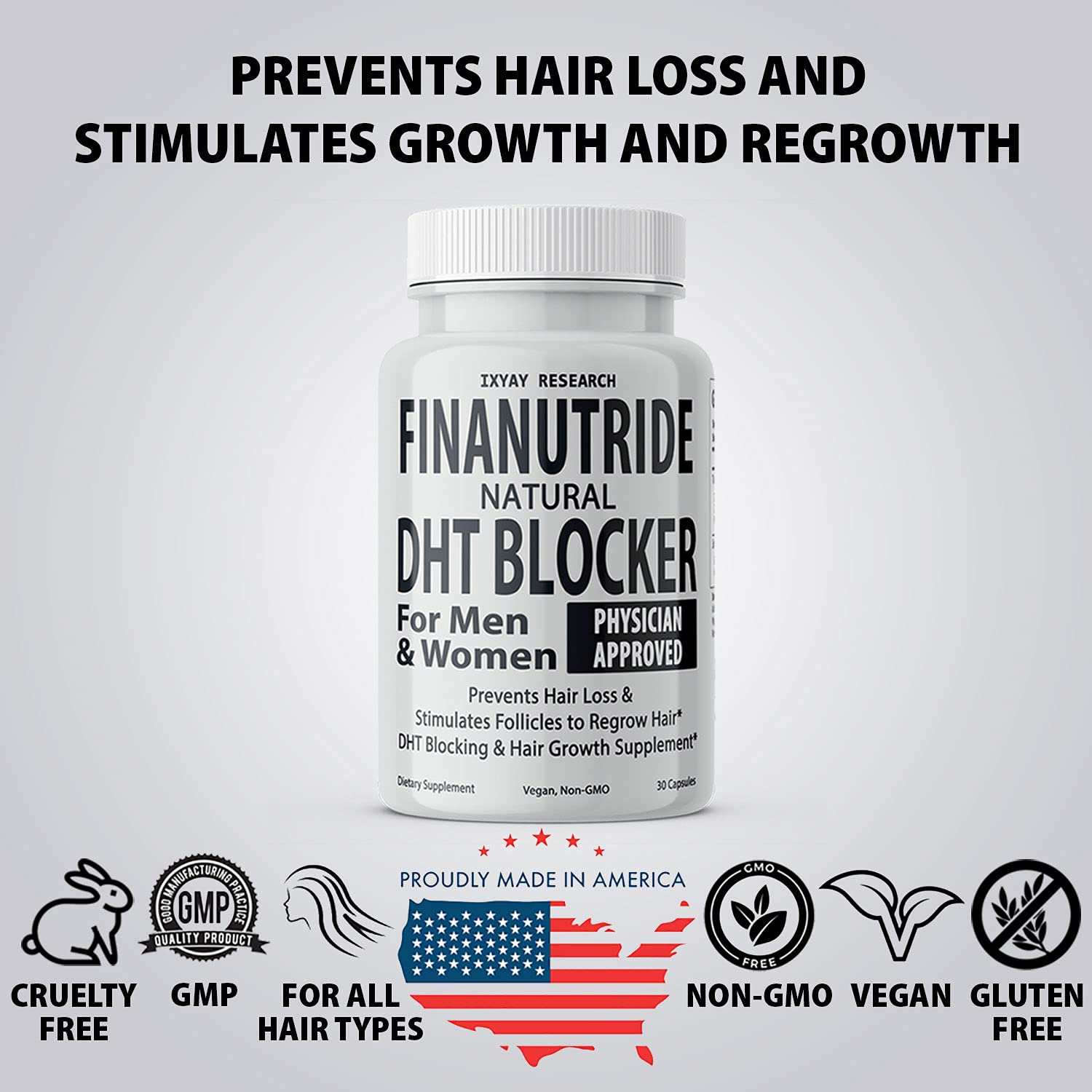 Ingredients list showing saw palmetto and biotin for vitality