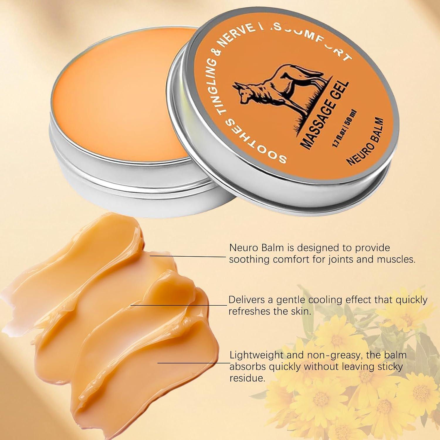 The iYanoc Wolf Relief Balm applied on neck and shoulders for daily comfort.