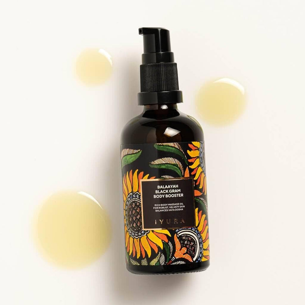 Crepey skin look softened by Iyura Balaayah oil for smooth feel