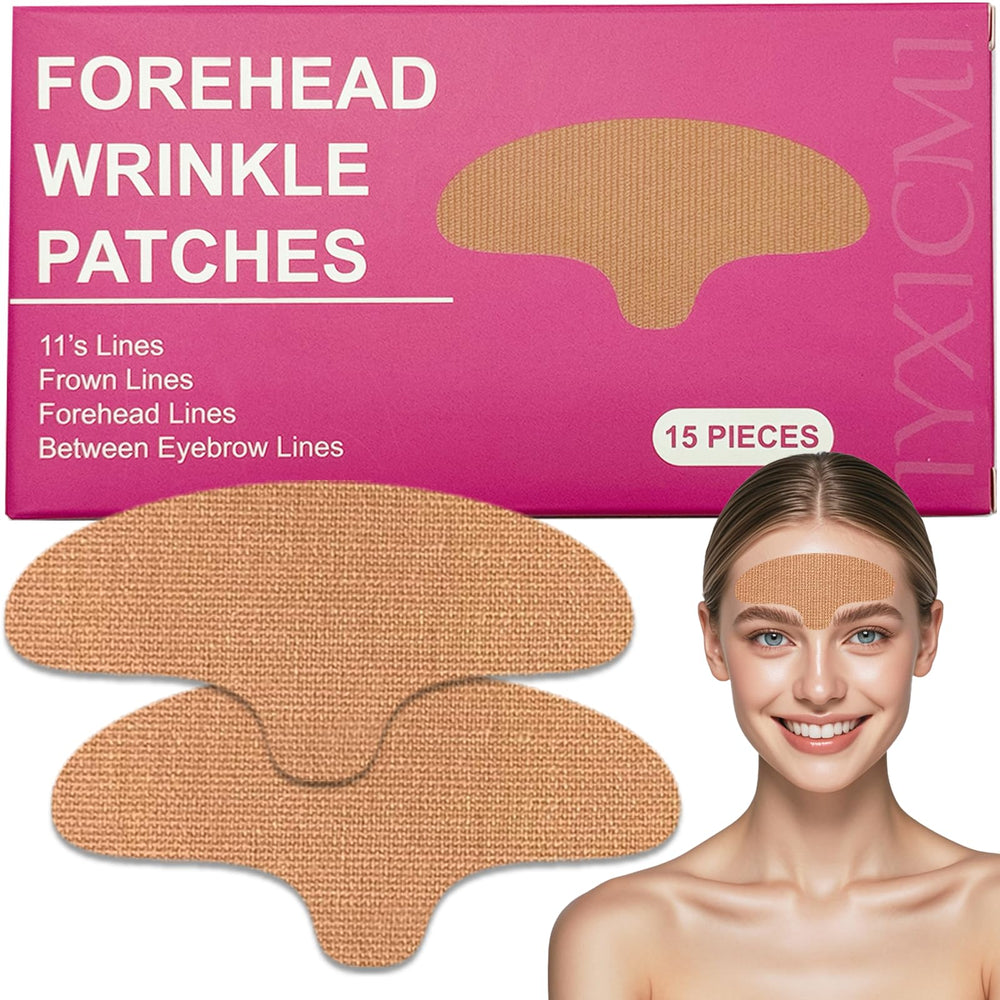 Iyxicmi forehead wrinkle patches applied for quick coverage on the forehead