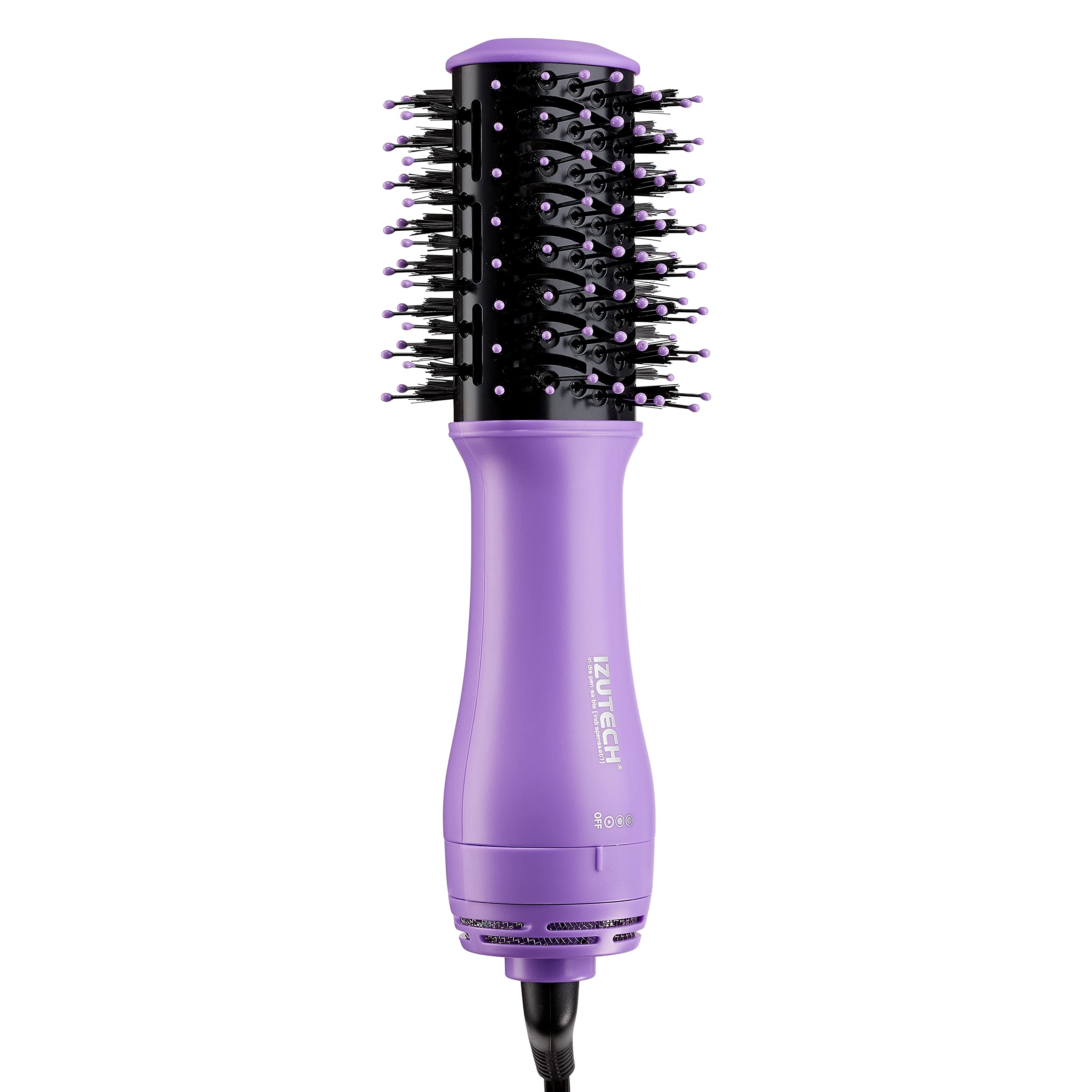 Izutech Toro portable dryer in use delivering quick blow-dry with volume.
