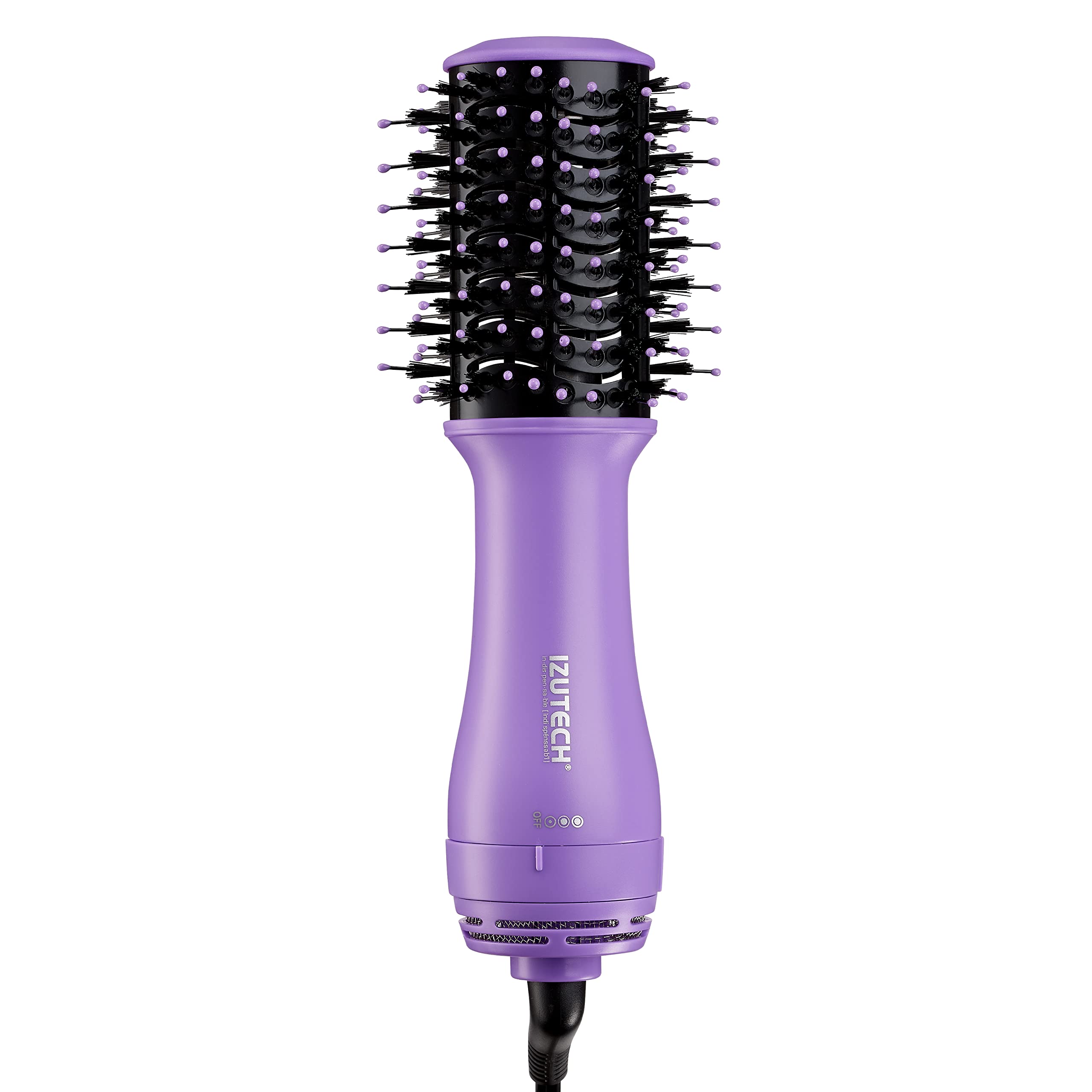 Izutech Toro volumizing brush close-up showing 2-inch oval brush for root lift.