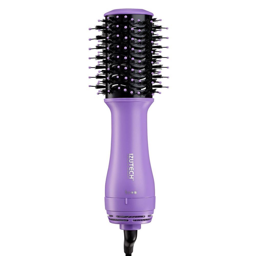 Izutech Toro volumizing brush close-up showing 2-inch oval brush for root lift.