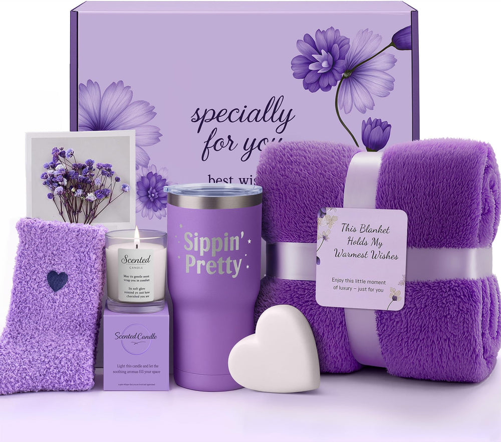 IZZUBIZ cozy purple blanket for warm evenings
