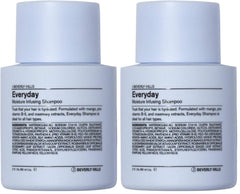 J Beverly Hills Blue Everyday Moisturizing Shampoo bottle front, hydrating formula for all hair types.