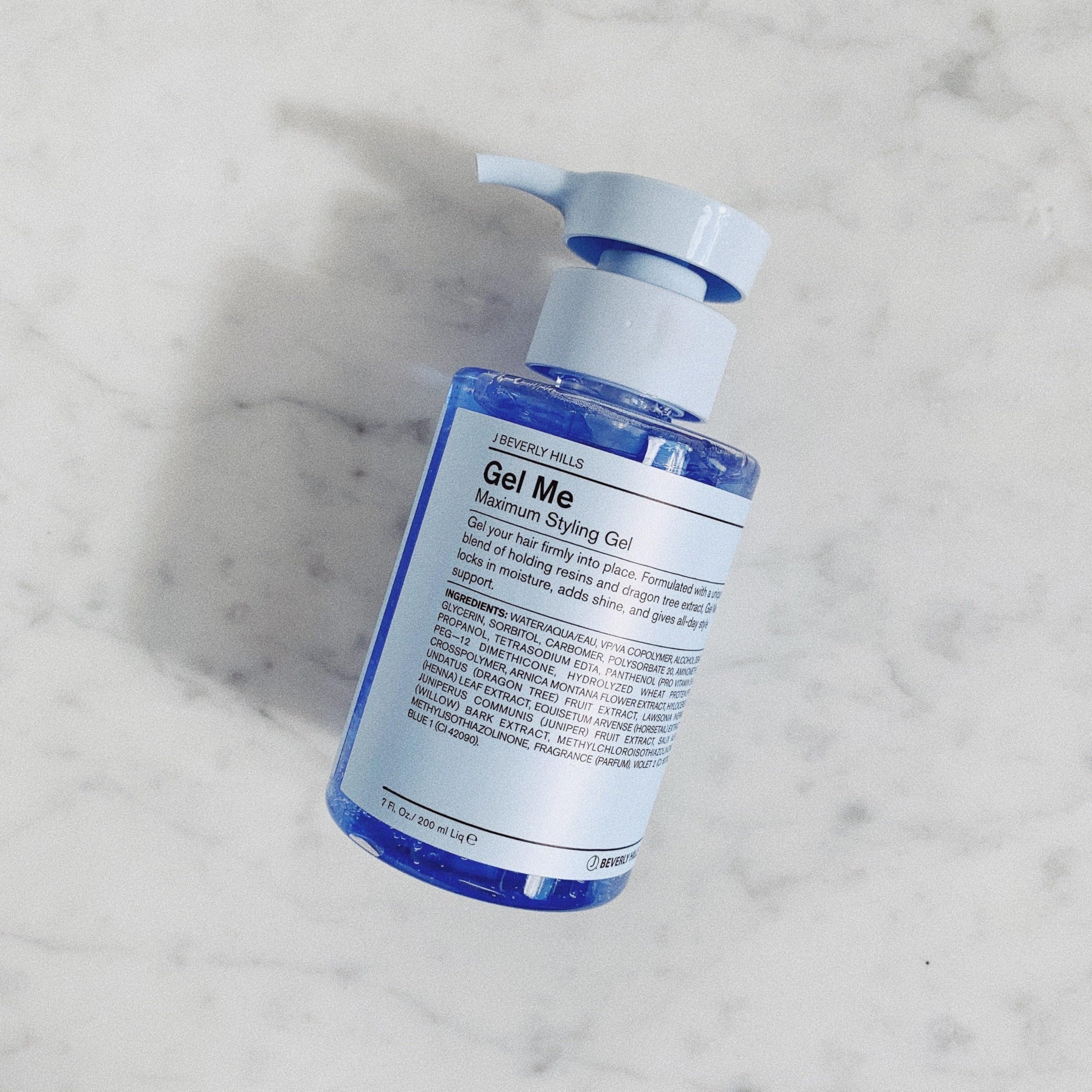 J Beverly Hills Blue Gel Me styling look demonstrates defined texture and control