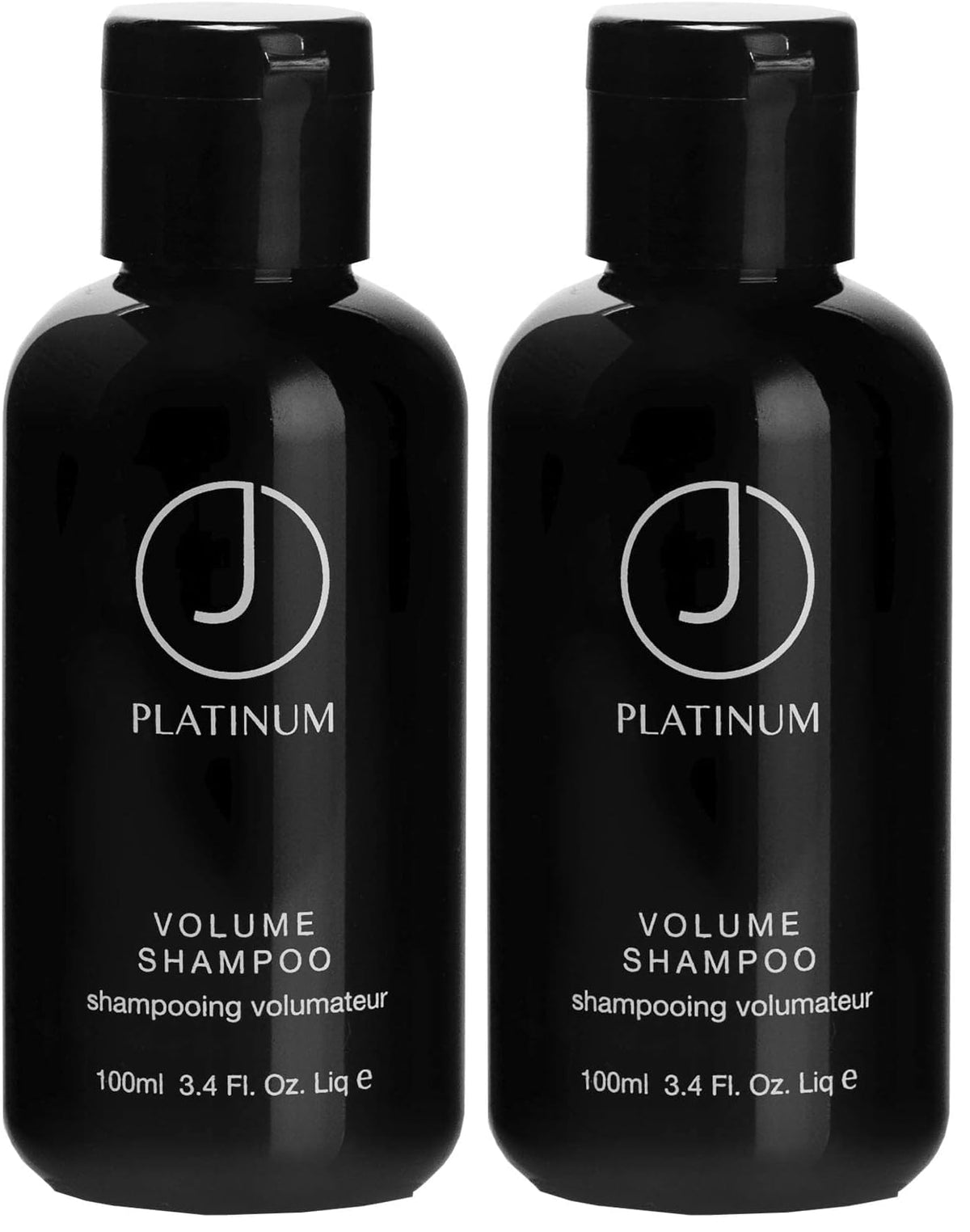 J Beverly Hills Platinum Volume Shampoo bottle close-up for hydrated hair