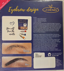 J. Denis Eyebrow Design Kit fixing gel locks brow shape