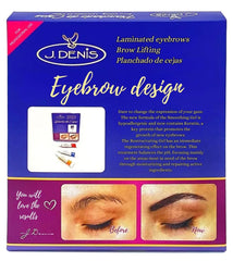 J. Denis Eyebrow Design Kit ironing gel in use for brow lift
