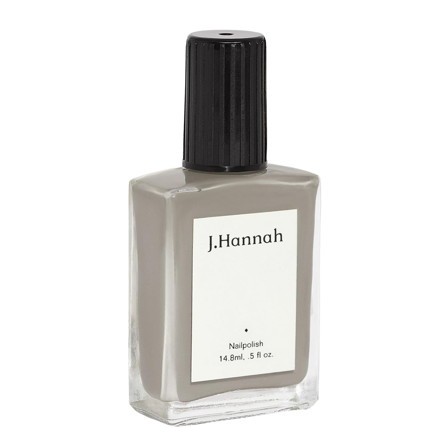 J. Hannah nail polish pewter bottle front — vegan, non-toxic formula on display.