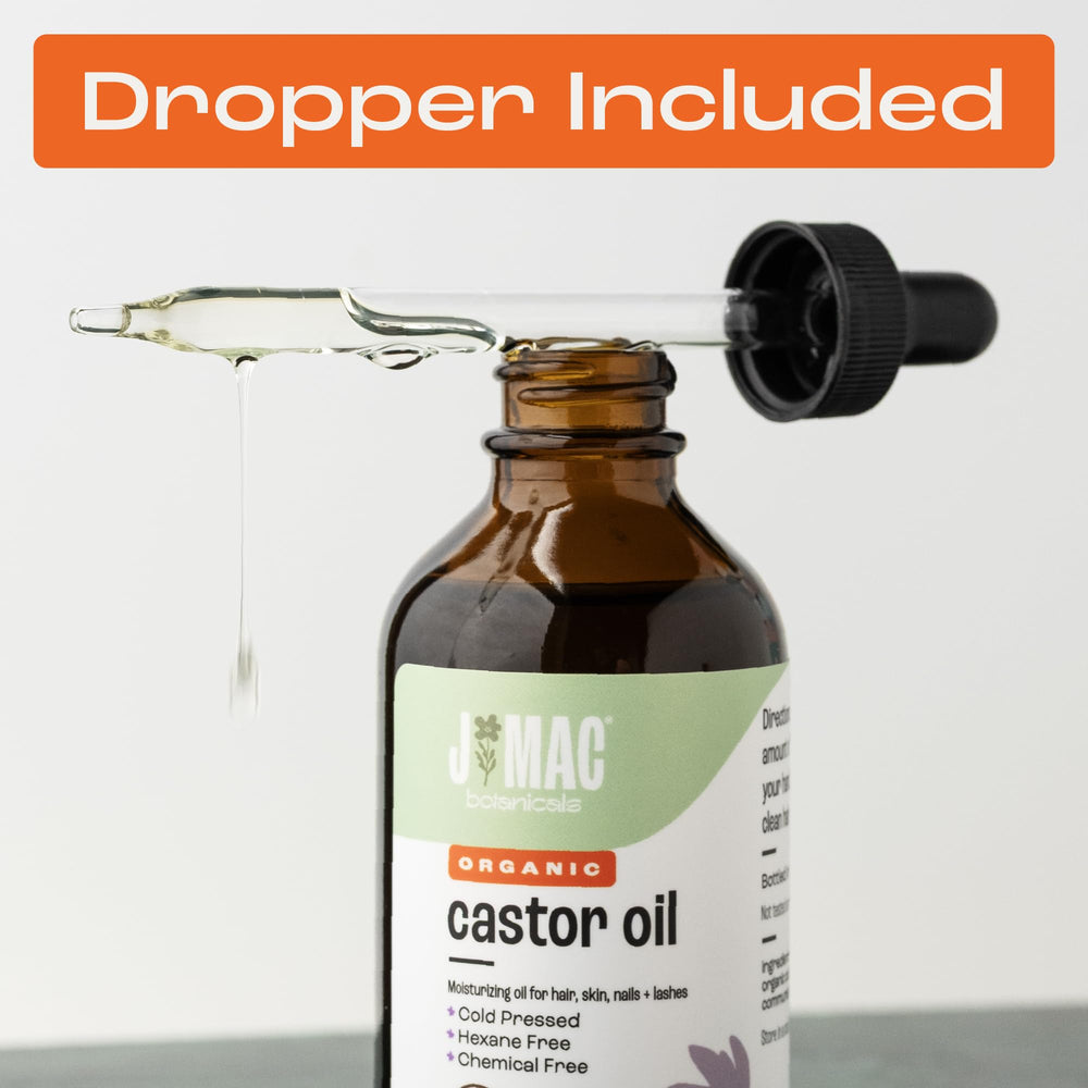 J Mac Botanicals castor oil for eyebrows conditions brows and defines shapes.