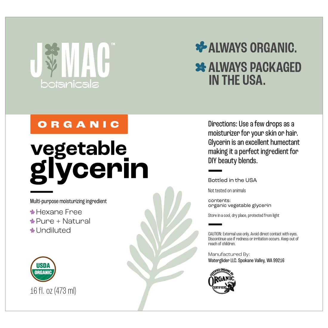 J Mac Botanicals family-owned brand promise reflected in packaging